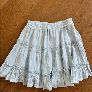 Princess Polly Blue Ruffle Skirt